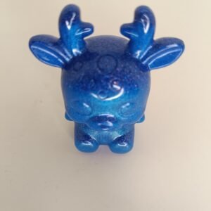 Figurine Cerf Bleu Pailleté