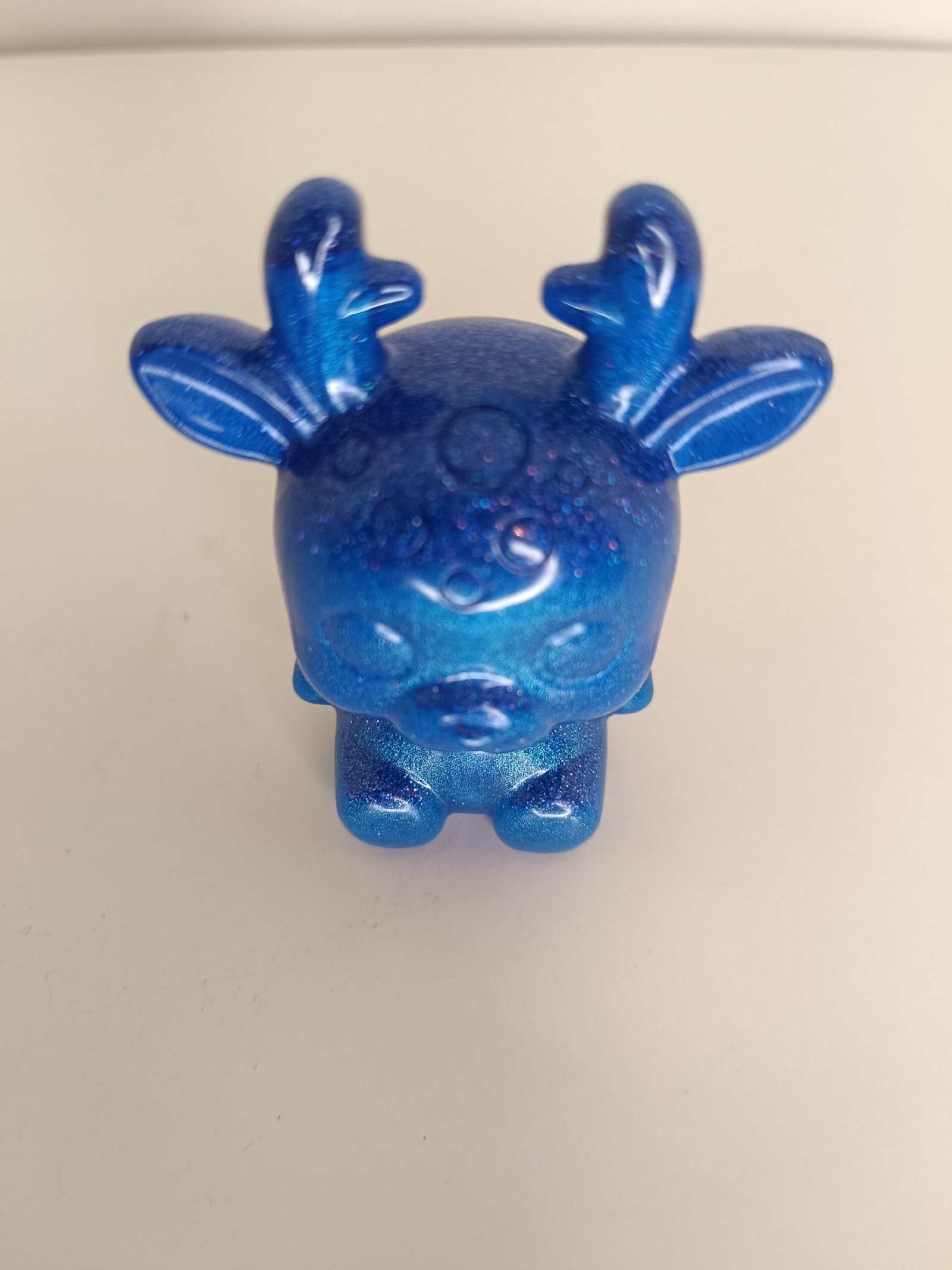 Figurine Cerf Bleu Pailleté